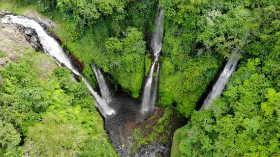 Stock Footage of Sekumpul Waterfall in Bali, Indonesia
